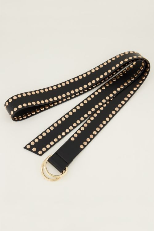 Wide belt featuring gold studs | My Jewellery