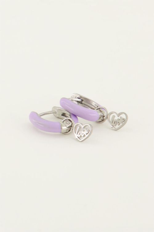 Oorringen lila love | My Jewellery