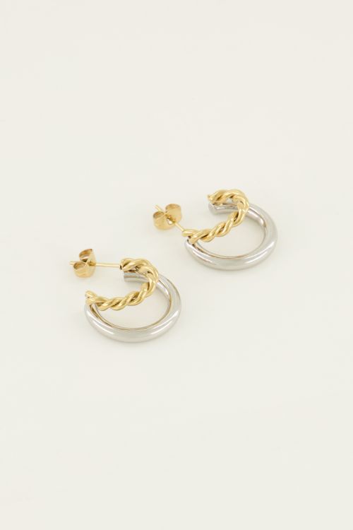 Oorringen 2 lagen patroon