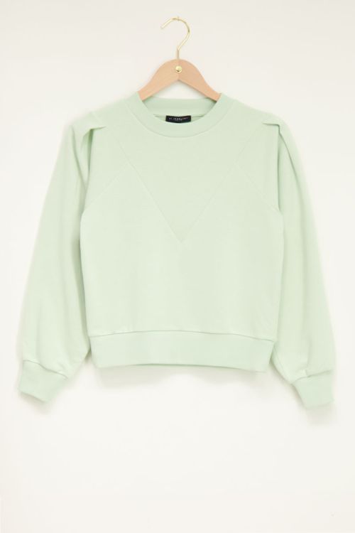 Groene sweater with high cuff | My Jewellery