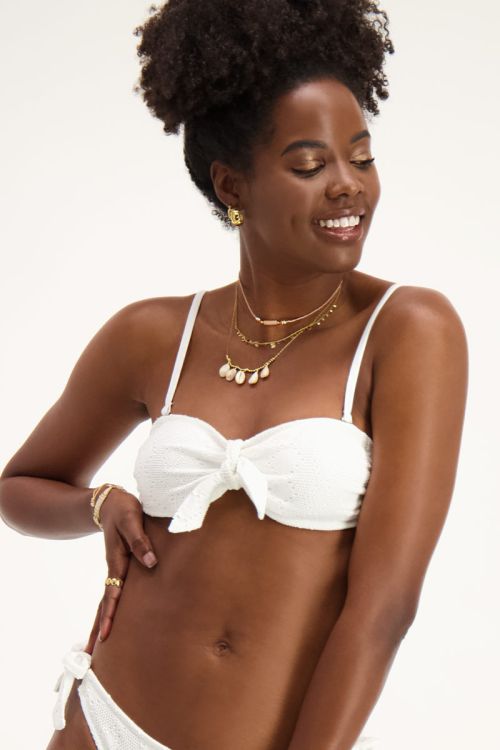 Witte embroidery bikini top