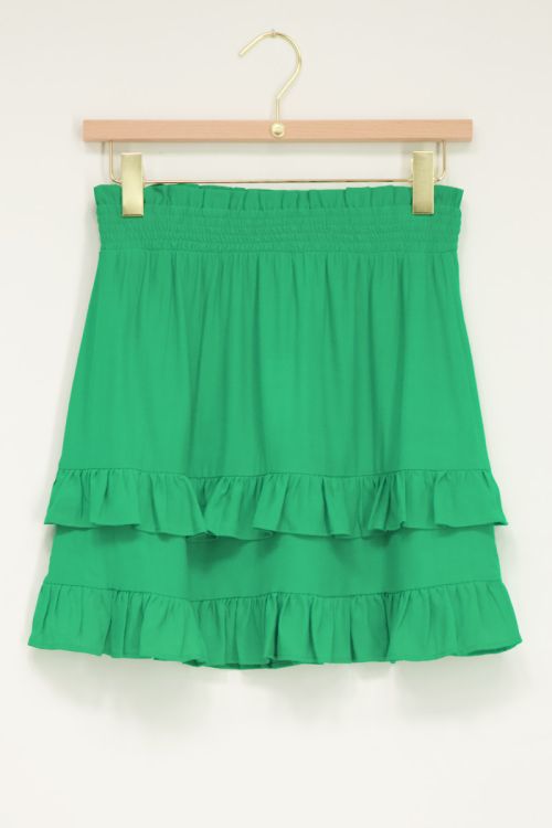 Groen ruffle rokje