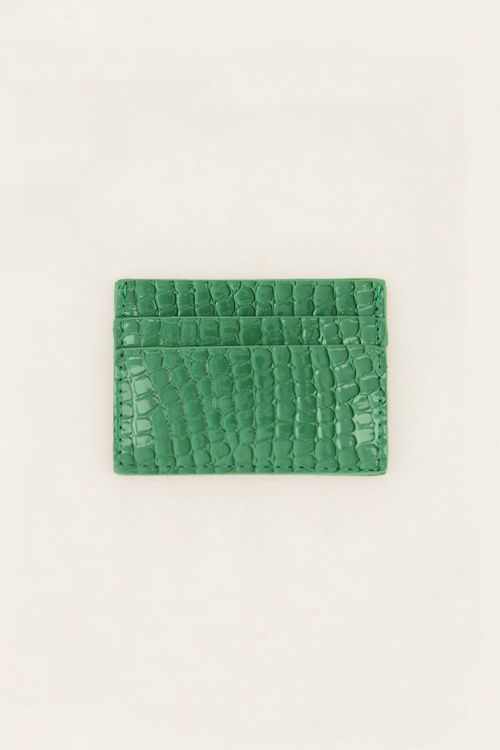 Groene pasjeshouder met croco print | My Jewellery
