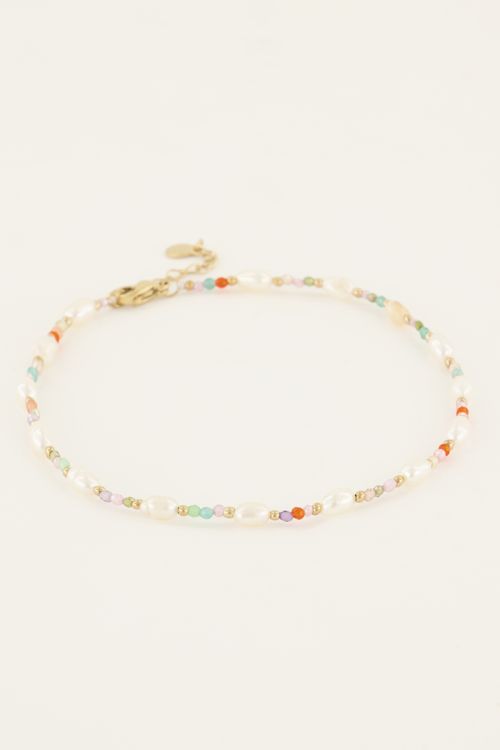 Souvenirs enkelbandje met parels & kralen | My Jewellery