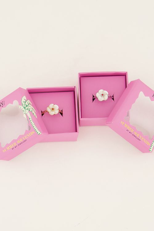 Souvenir ring met hibiscus bloem | My Jewellery