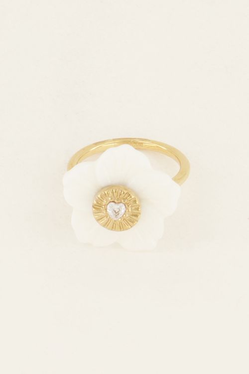 Souvenir ring met grote hibiscusbloem | My Jewellery
