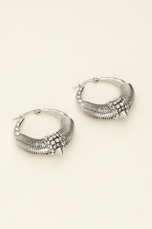 Statement hoop earrings with beads | My Jewellery