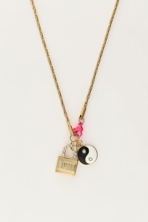 Candy necklace with charms and pink clasp | My Jewellery