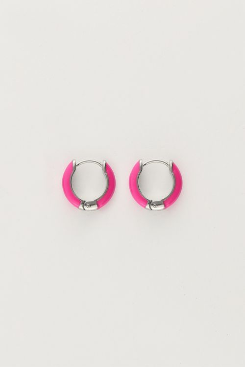 Candy hoop earrings small pink | My Jewellery