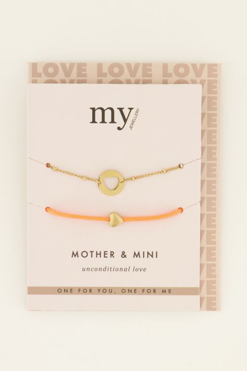 Mutter & Mini-Armband orange