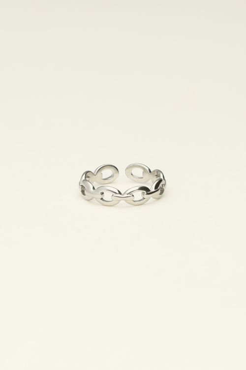 Pink ring met schakels 