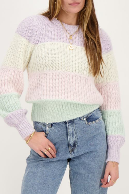 Multicoloured knit sweater pastel | My Jewellery
