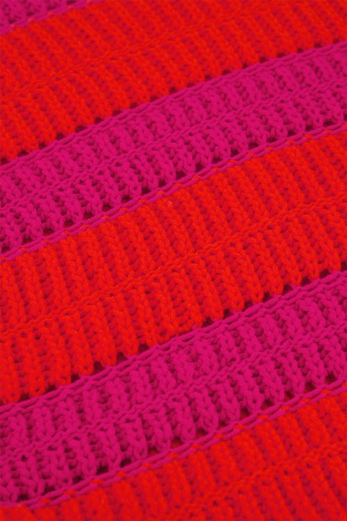 Pink and orange striped open sweater | My Jewellery