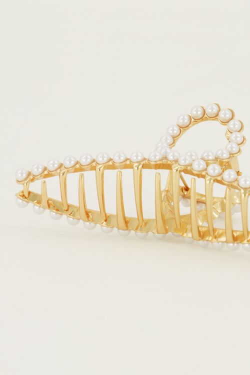 Gold hair clip with pearls | My Jewellery