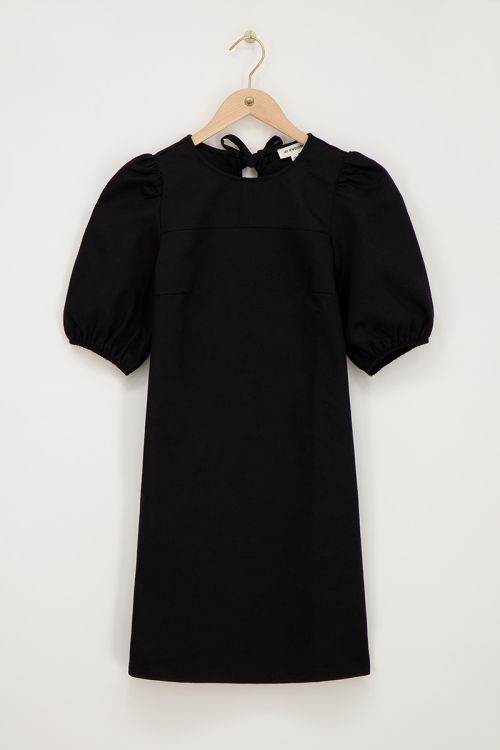 Black puff sleeve dress with bows | My Jewellery