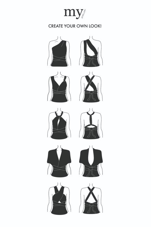 Blue multiway top with lurex | My Jewellery