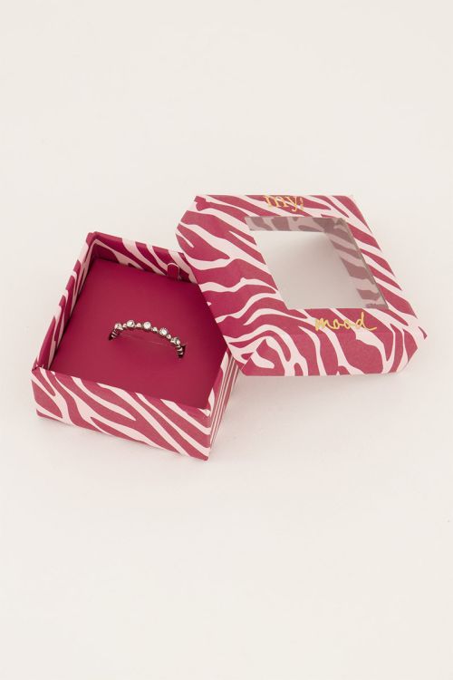 MOOD ring met transparante stenen