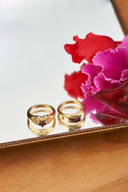 MOOD ring met vierkante roze steen | My Jewellery