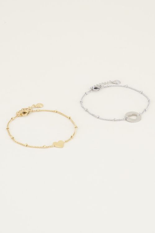 Puur romantisch Modernisering Mother daughter bracelet heart | My Jewellery