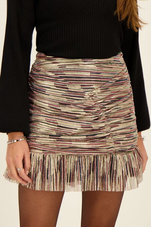 Multicoloured draped skirt with lurex | My Jewellery