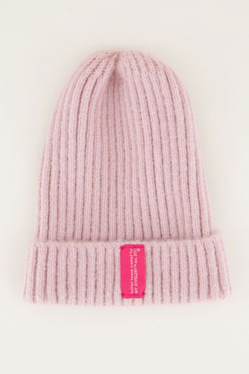 Roze winter beanie, beanie My Jewellery