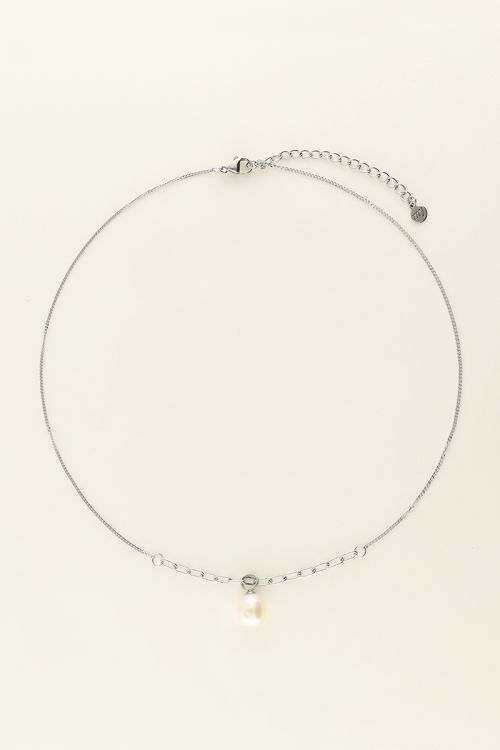 Necklace with chain link & pearl | My Jewellery