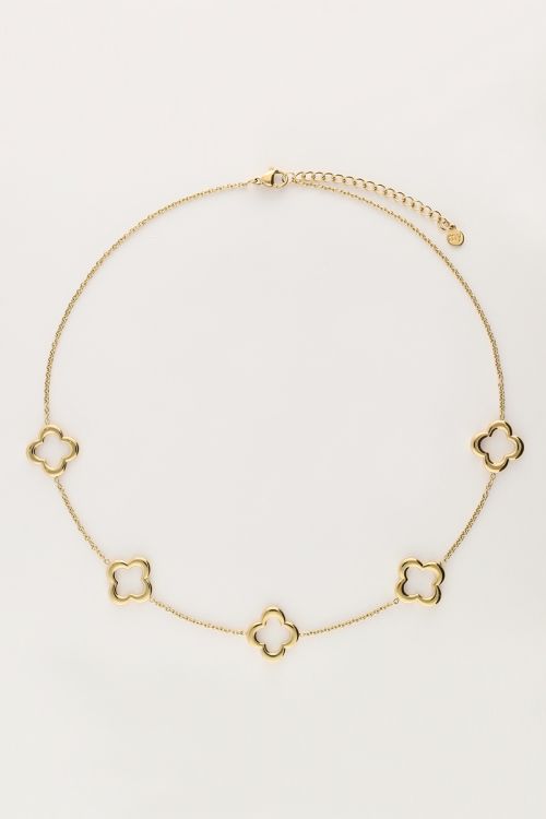 Necklace with five clovers