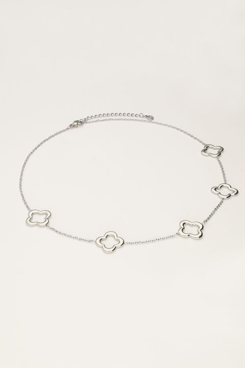 Necklace with five clovers