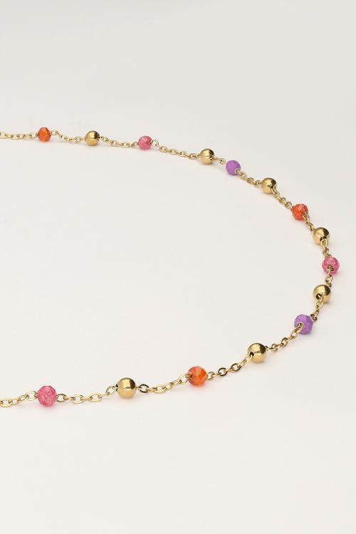 Necklace with pink and purple beads | My Jewellery