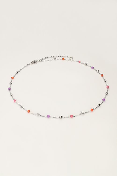 Necklace with pink and purple beads | My Jewellery