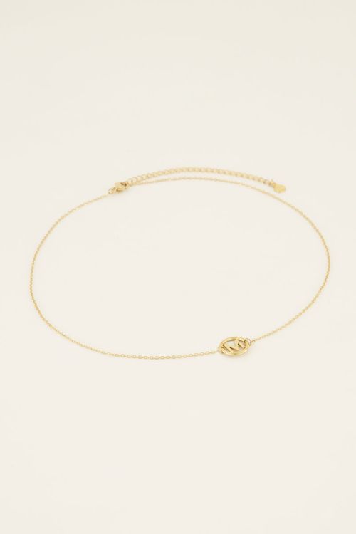 Necklace with initial in round charm | My Jewellery