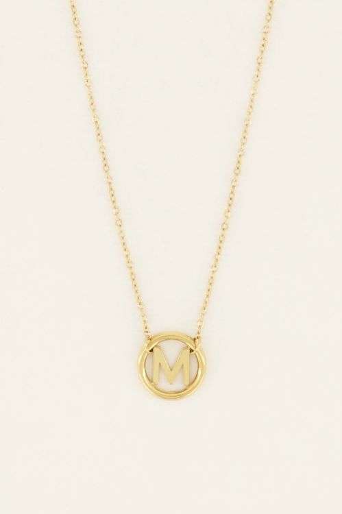 Necklace with initial in round charm | My Jewellery