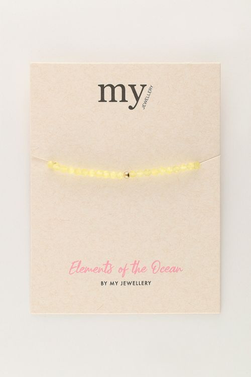 Ocean bracelet with small lime beads | My Jewellery