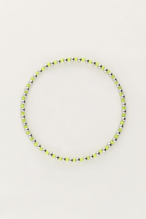Ocean elastisches Armband und Perlen Limette