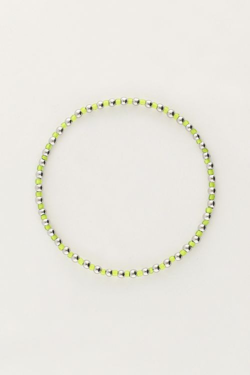 Ocean elastic bracelet with lime beads | My Jewellery