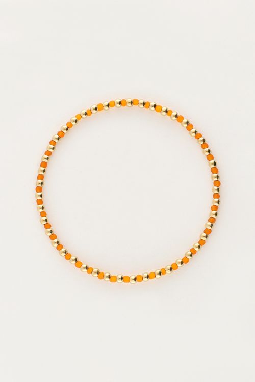 Ocean elastic bracelet with orange beads | My Jewellery