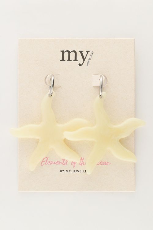 Ocean hoop earrings with large starfish | My Jewellery