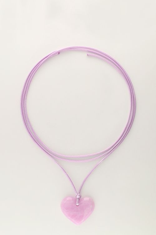 Ocean fliederfarbene Kette mit Herz 