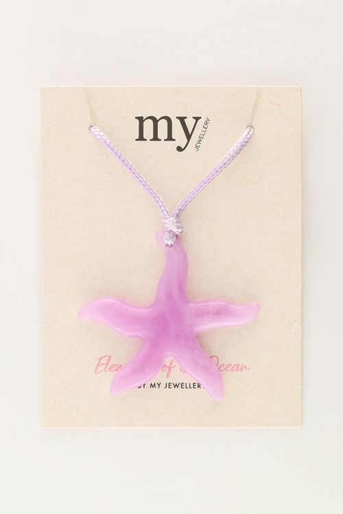 Ocean lilac cord necklace with starfish | My Jewellery