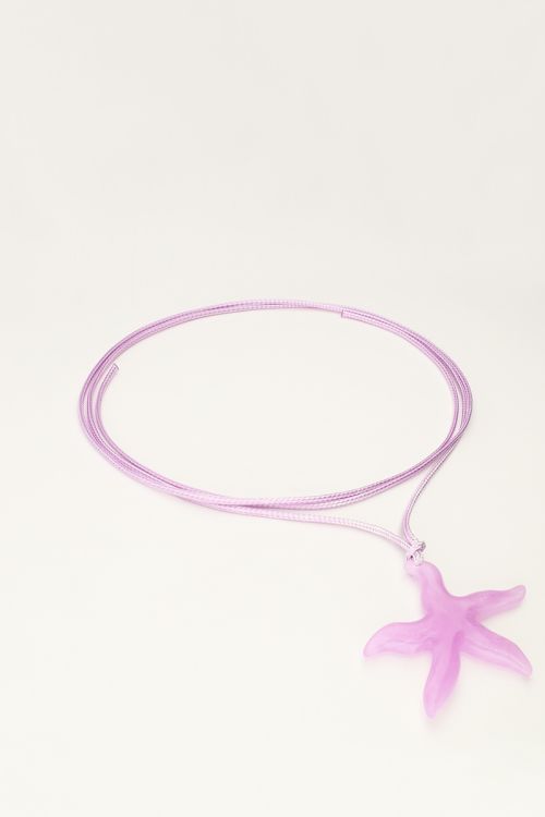 Ocean lilac cord necklace with starfish | My Jewellery