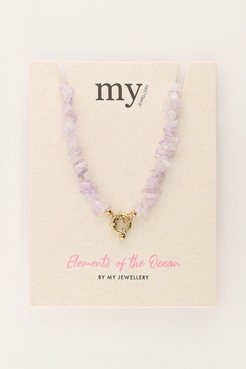 Ocean ketting met lila steentjes