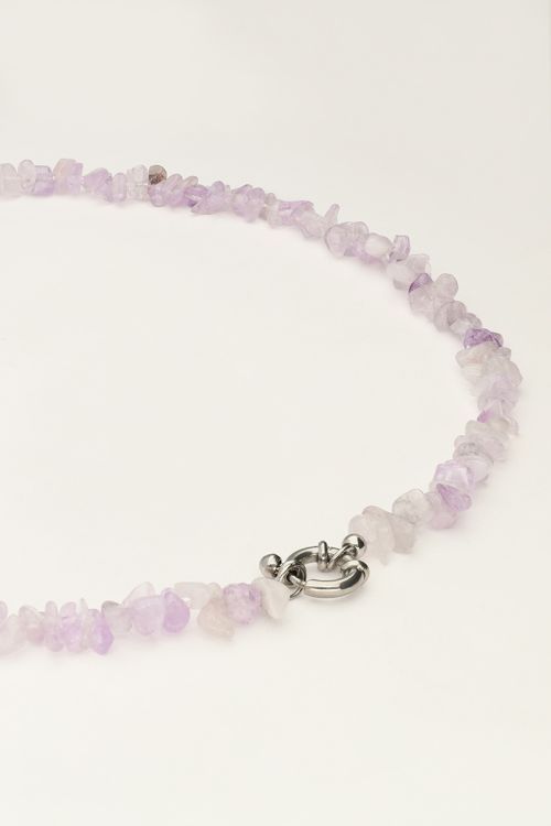 Ocean ketting met lila steentjes