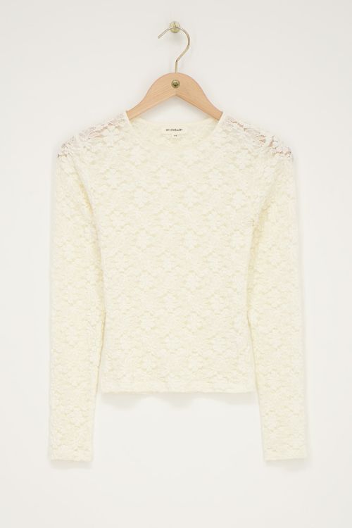 Off-white lace top with long sleeves | My Jewellery