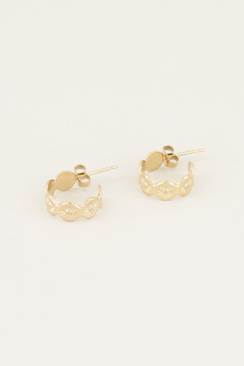 Drop earrings with circular pattern | Earrings with circles My jewellery