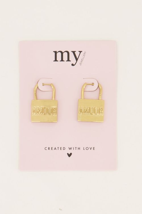 Oorbellen amour lock