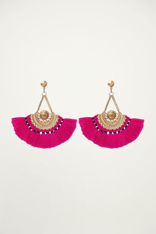 My Jewellery oorbellen met kwastjes roze