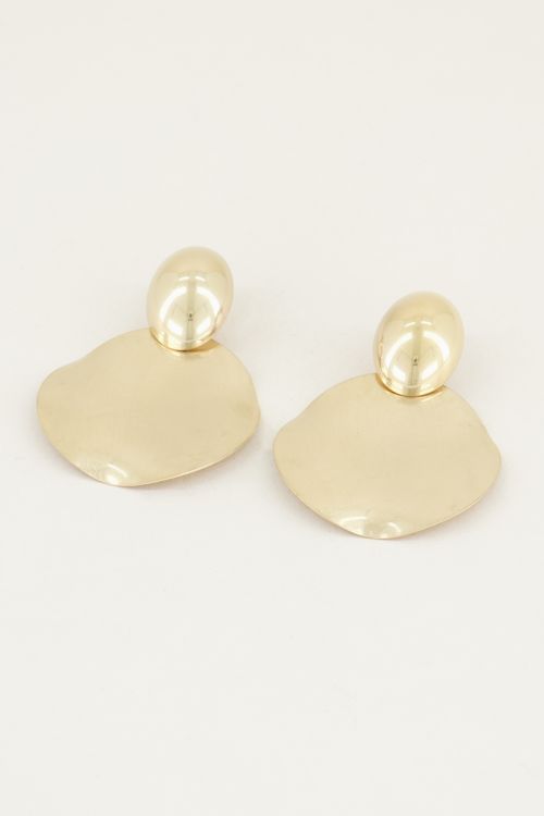 Oorhangers golvende cirkel | Statement oorbellen bij My Jewellery