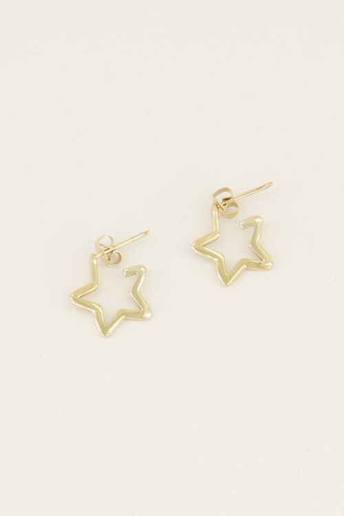 Oorbel open ster | Oorbellen ster My jewellery
