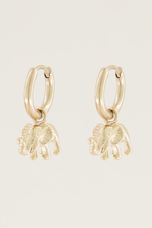 Oorringen olifant, olifant oorbellen My Jewellery