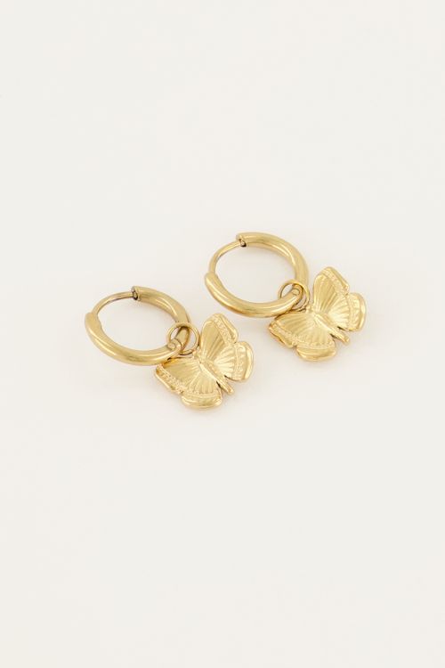 Oorringen hangende vlinder | Oorbellen | My Jewellery